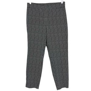 Time and Tru Women's Ankle Pants Size 18 Black/White Mid Rise Stretch Zip NWOT